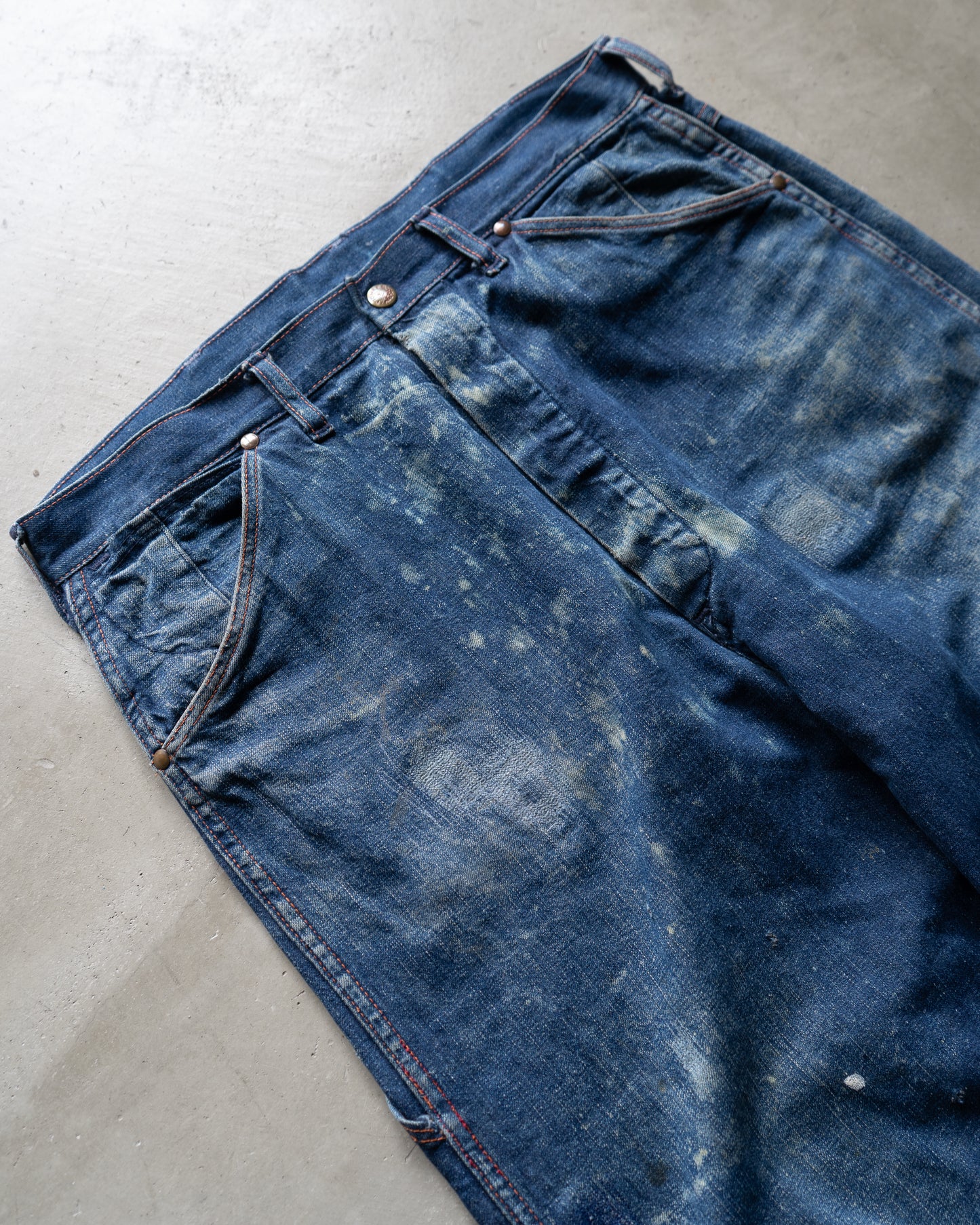 50s vintege pionneer painted work denim pants