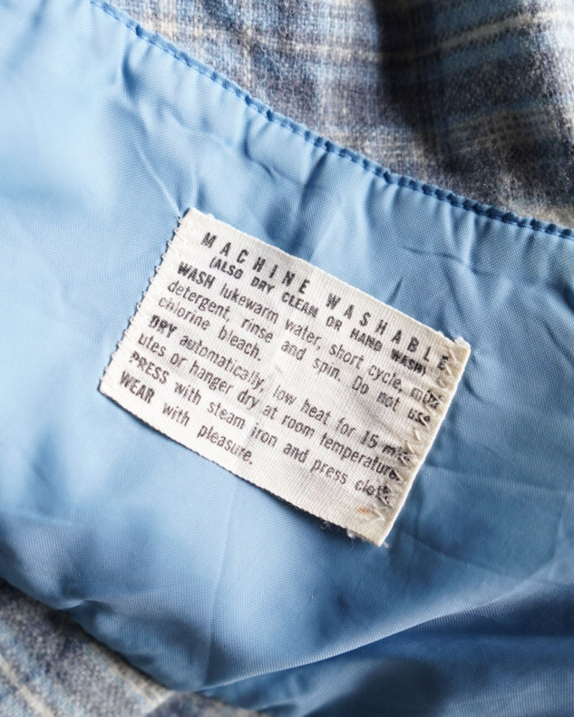 70s PENDLETON wool  plaid pattern shirt