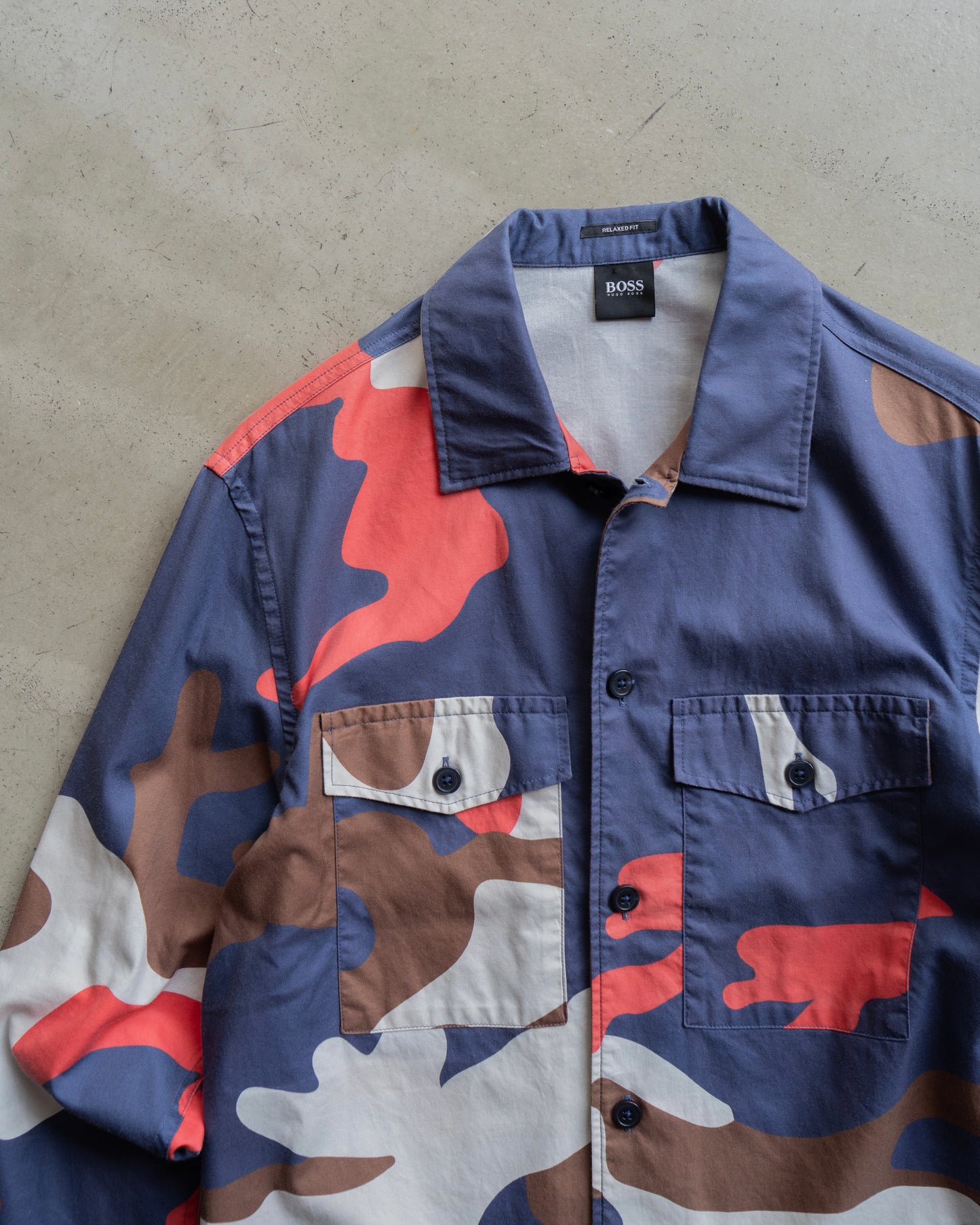 Hugo Boss Multi‑Color Abstract Camo Shirt