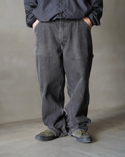 90s “MISSION BLUES”Painter Black Denim Pants