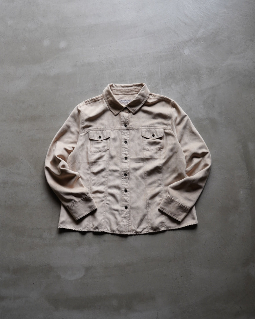 fake suède 2 Pockets design shirt