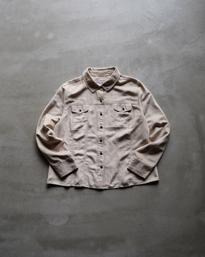 fake suède 2 Pockets design shirt