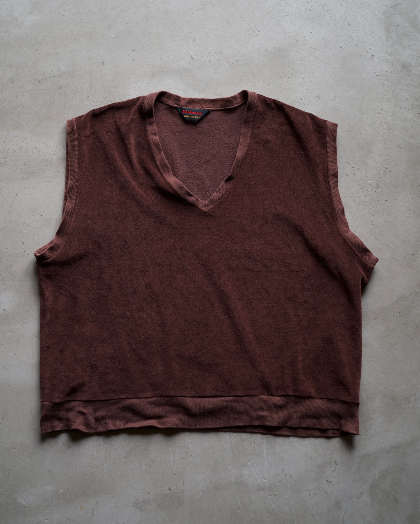 80's Richman Brothers V Neck Velour Knit