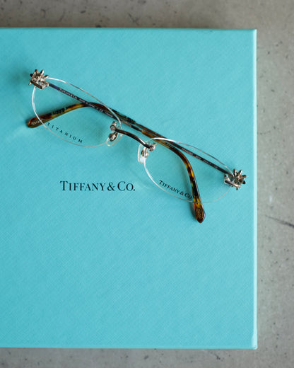 90's Tiffany & Co. rimless eyewear "tortoiseshell