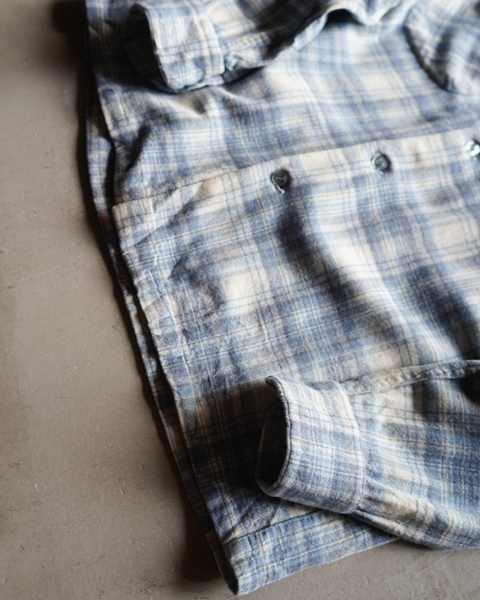 70s PENDLETON wool  plaid pattern shirt