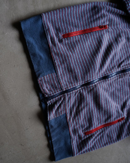 stussy border double zip up foodie