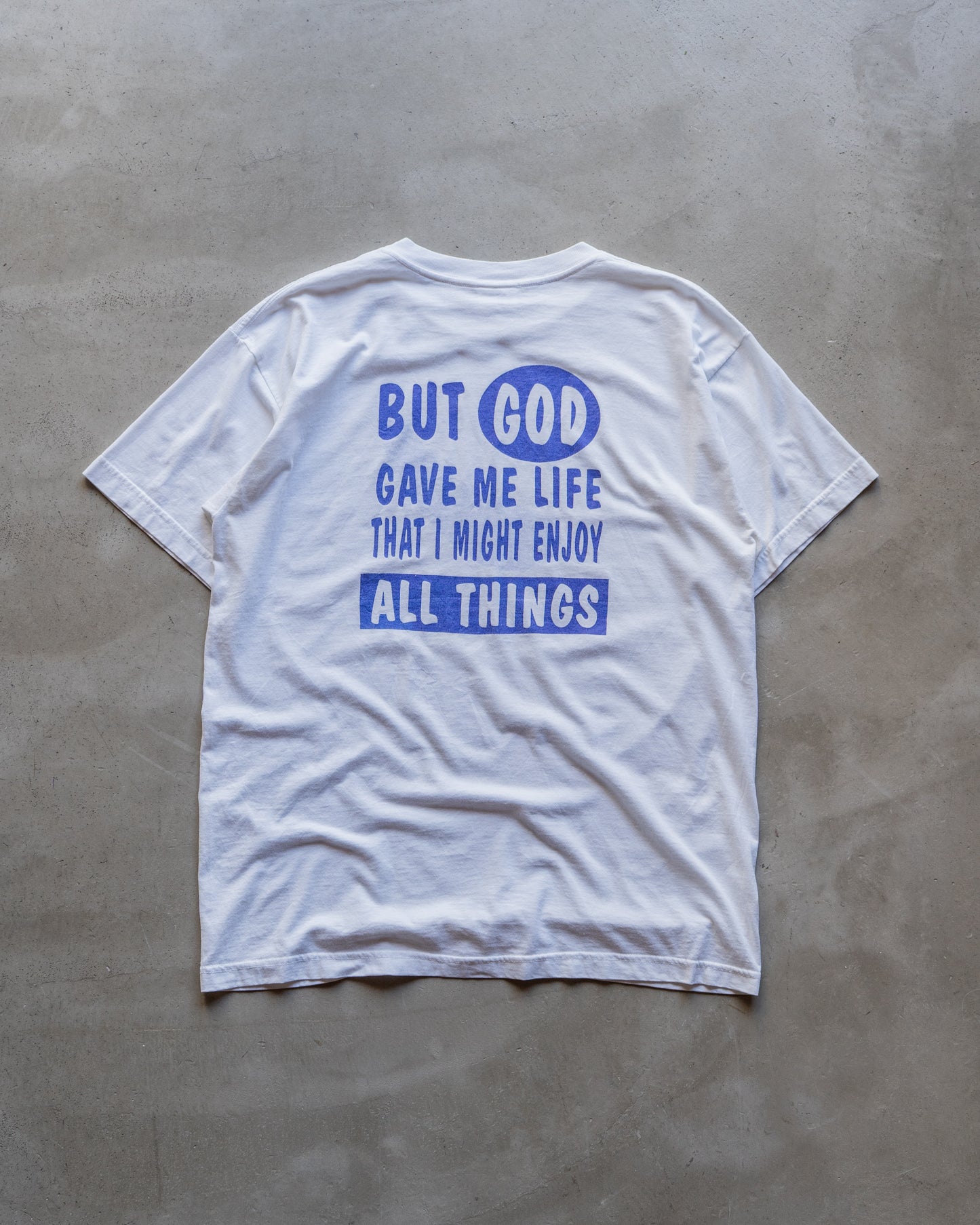 00's lettered print message tee