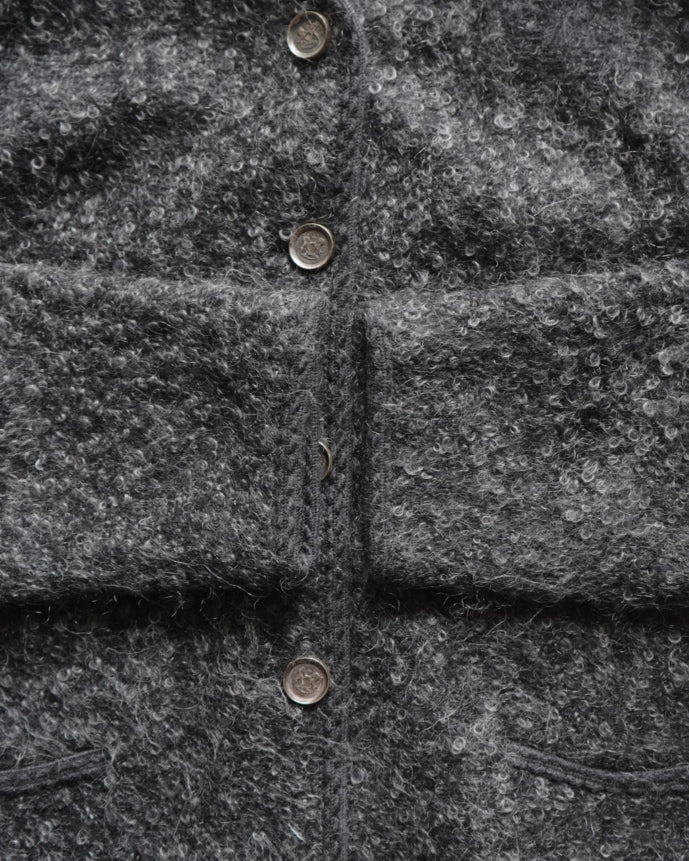 alpaca blend material metal buttons design cardigan