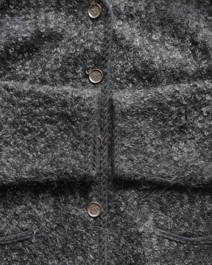 alpaca blend material metal buttons design cardigan