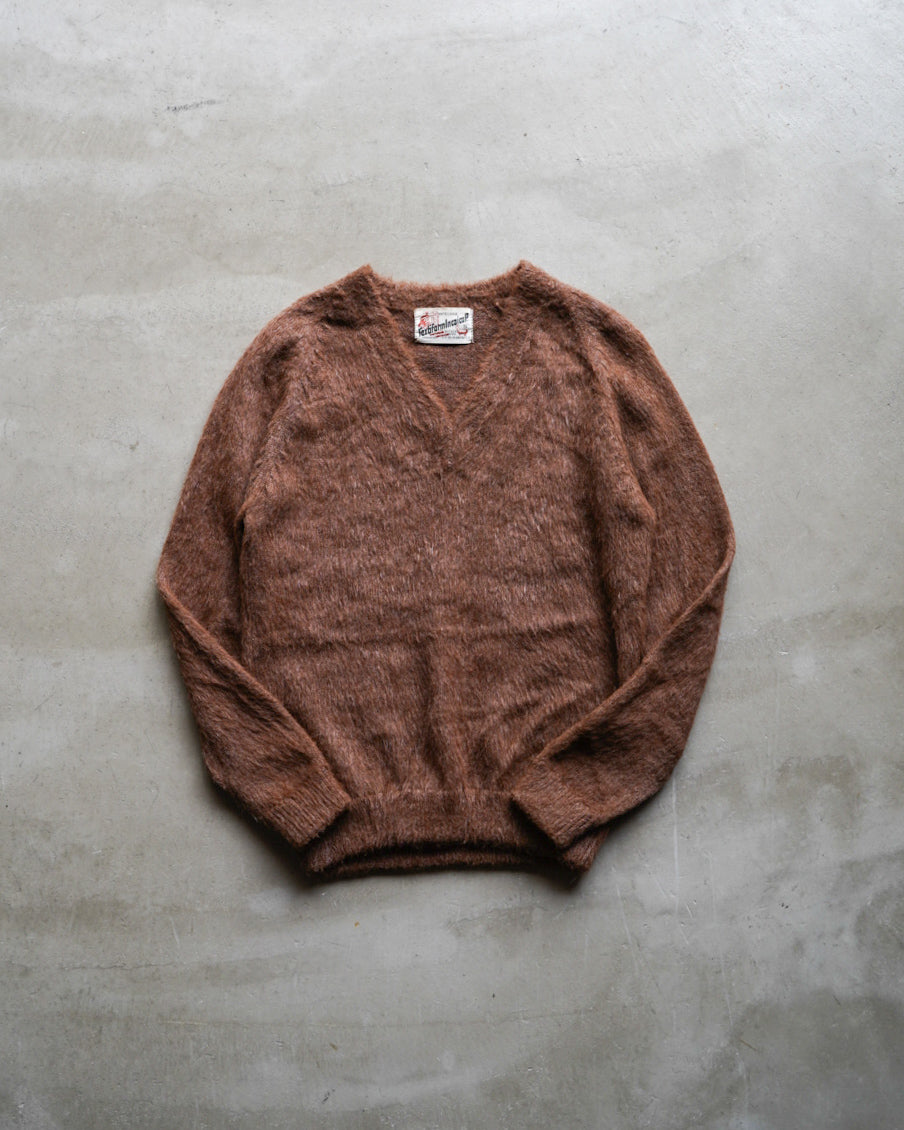 " ladies " 60s alpaca wool v neck knit
