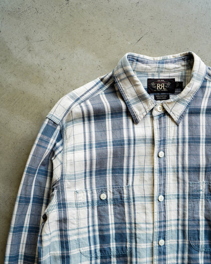 Ralph Lauren "RRL" Blue Check Work Shirt