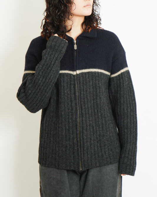 j.crew wool zip-up sweater