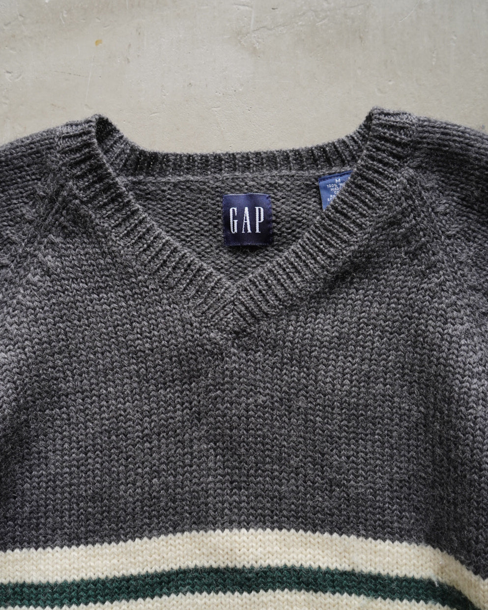 90s old gap raglan design wool v neck knit  sweater