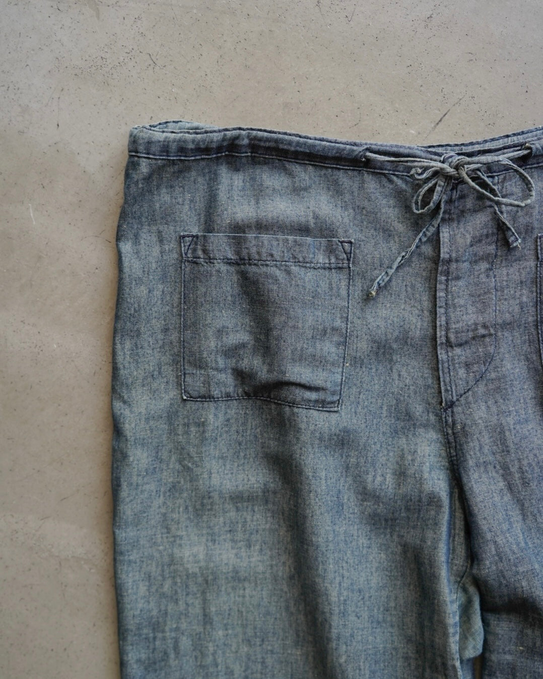 CIMARRON Indigo dyed linen easy pants