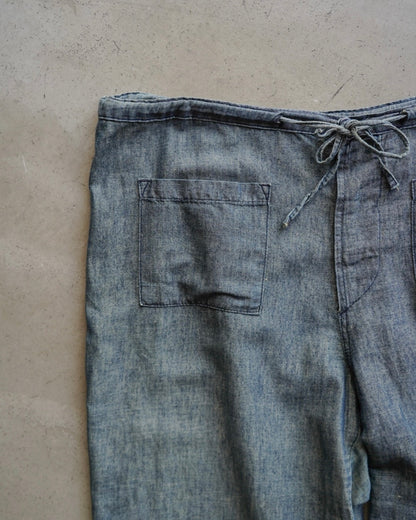 CIMARRON Indigo dyed linen easy pants