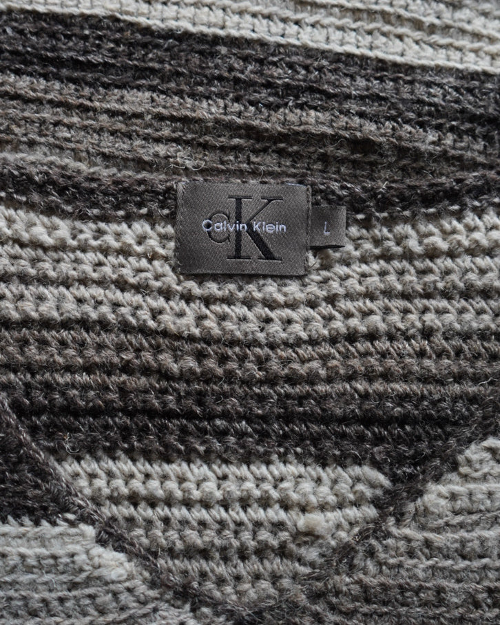 calvin klein gradation design v  neck knit  sweater