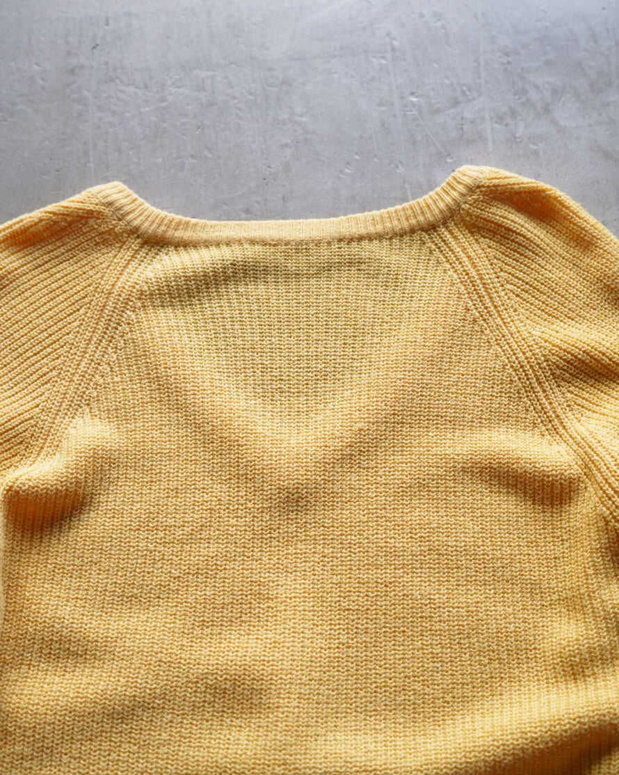 v neck design cotton acryl knit sweater