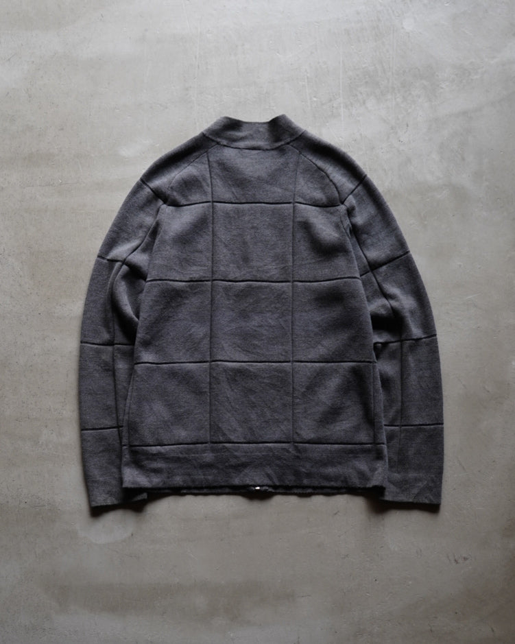 ARMANI EXCHANGE zip-up knit blouson jacket