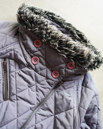 "ladies" quilting zip-up blouson