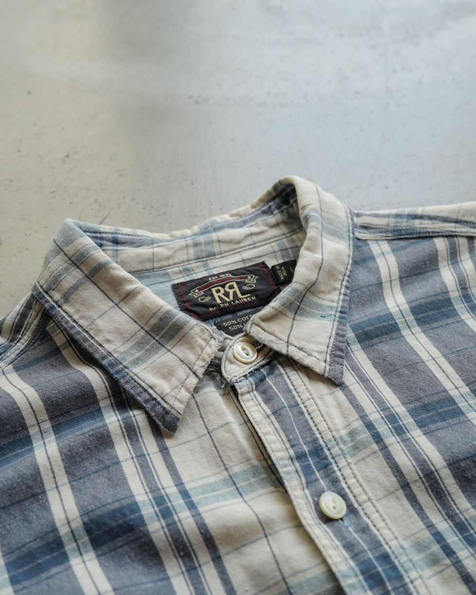 Ralph Lauren "RRL" Blue Check Work Shirt