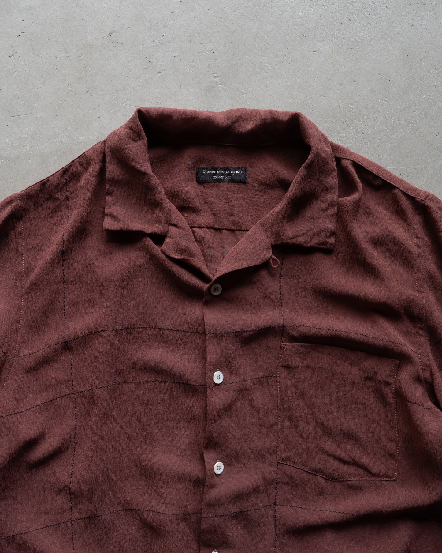 AD2002 comme des garçons homme plus see through s/s shirts