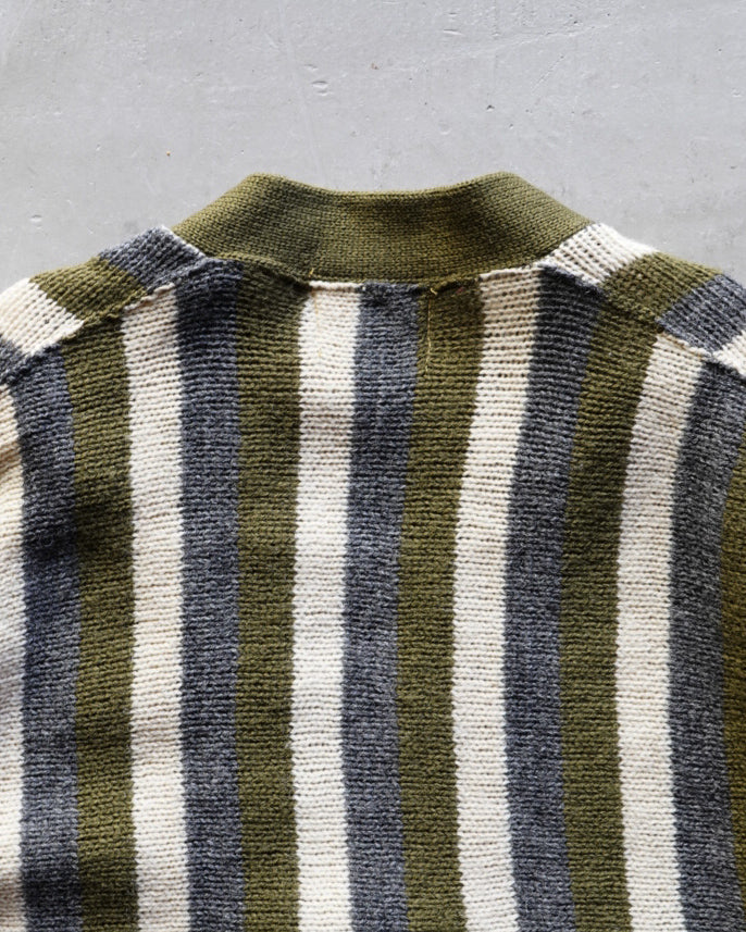 60s Puritan Sportswear wool stripe pattern Cardigan