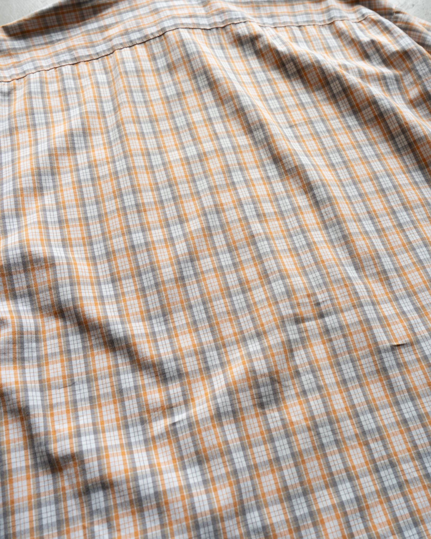 Calvin Klein Jeans cotton orange/gray check shirts .. box silhouette..