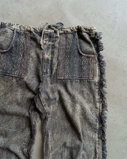 90's design all pattern semi flare easy pants