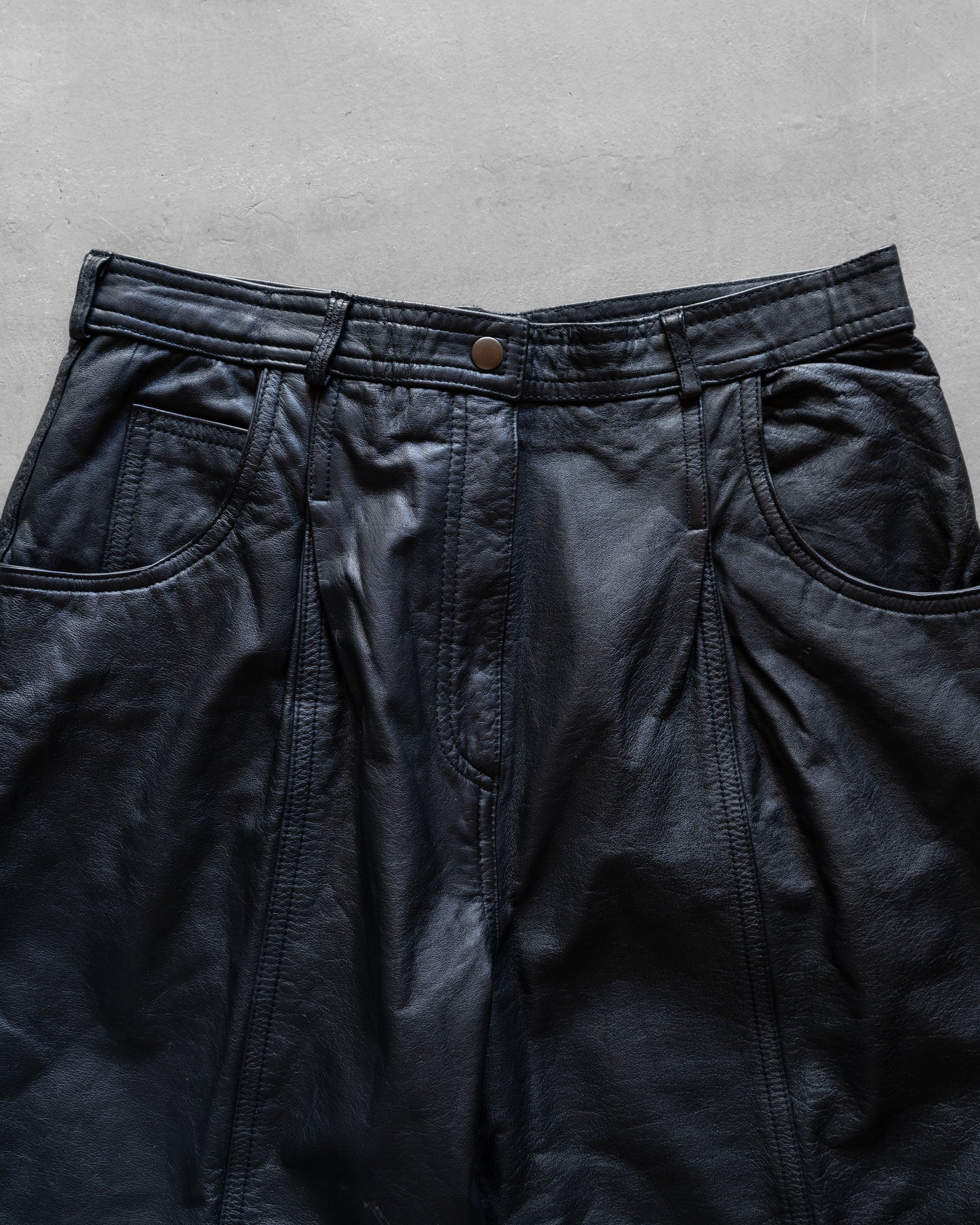 together design leather shorts