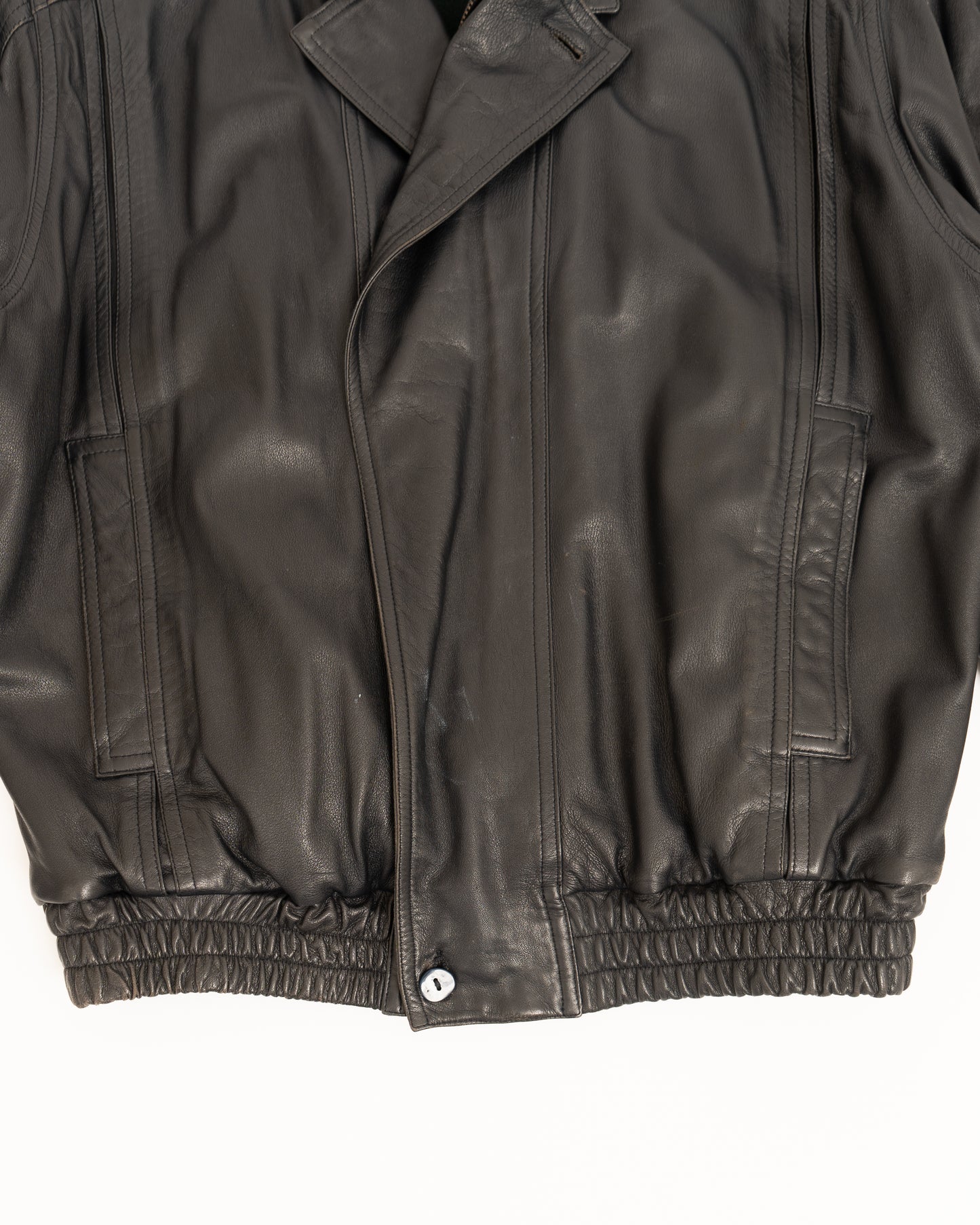 LANVIN front fly design leather jacket