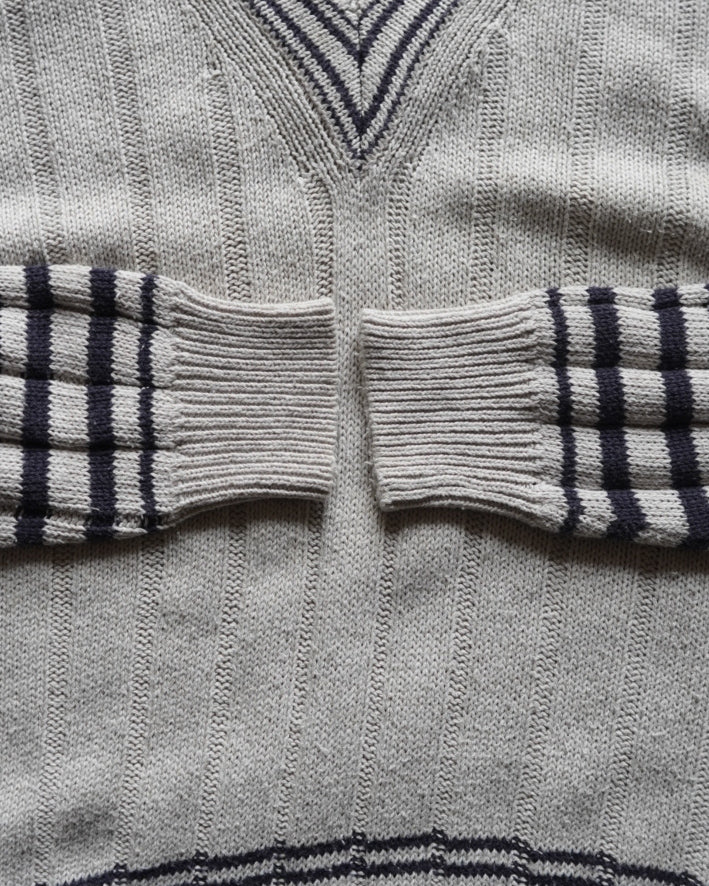 JUMELLE line lib design v  neck knit