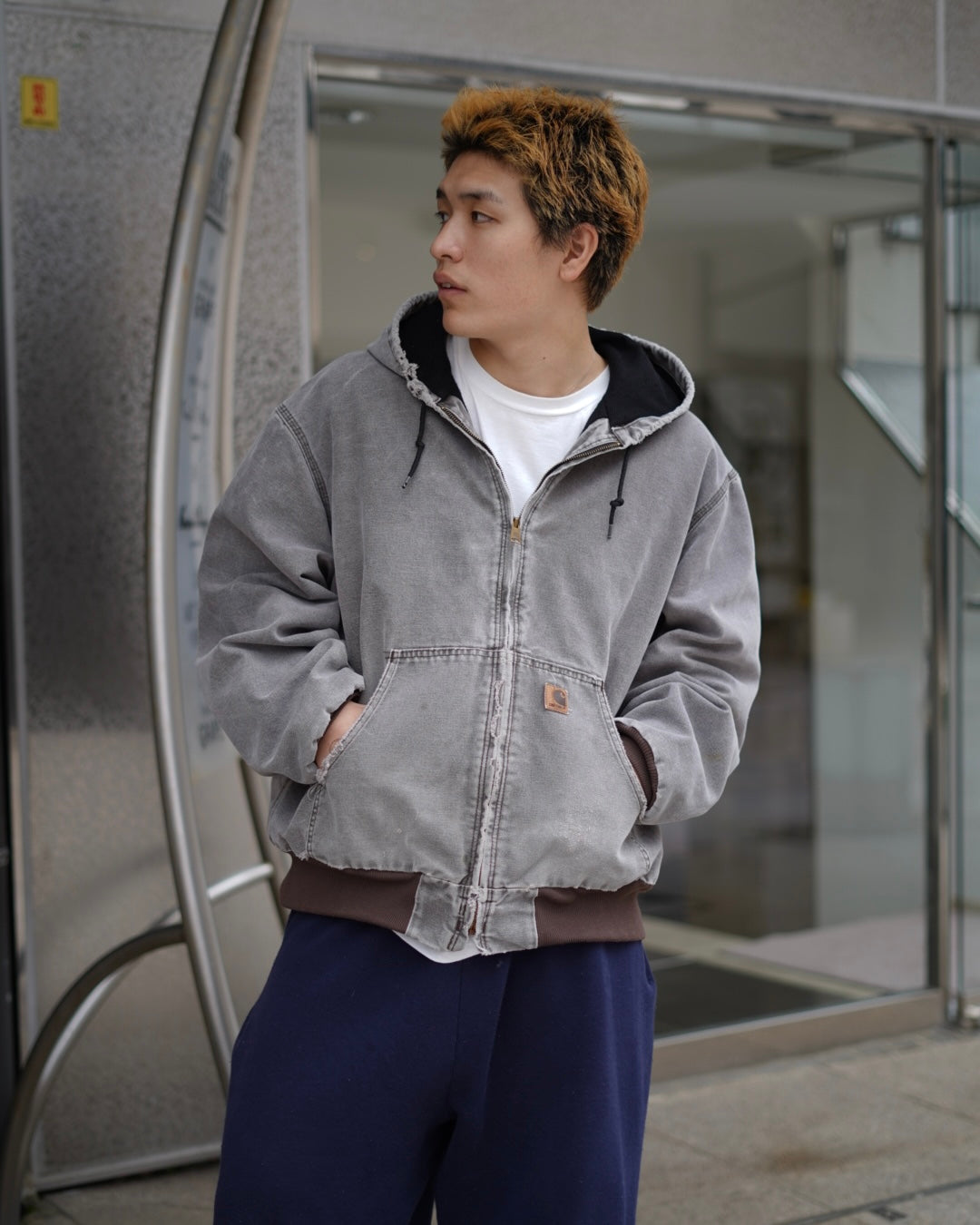 Carhatt Faded Destroyed Active Parka Jacket