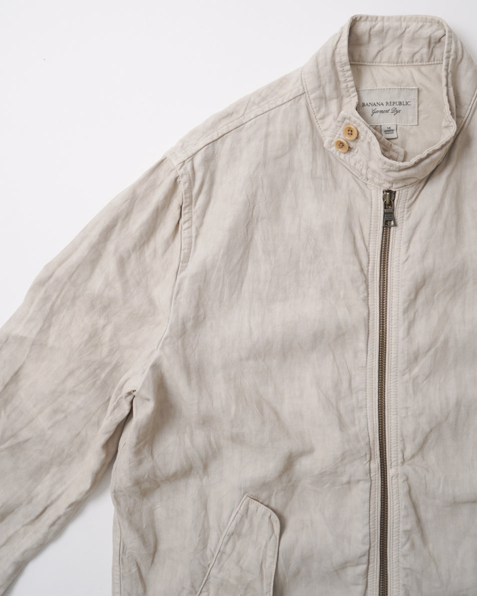 Banana Republic garment dye linen riders jacket