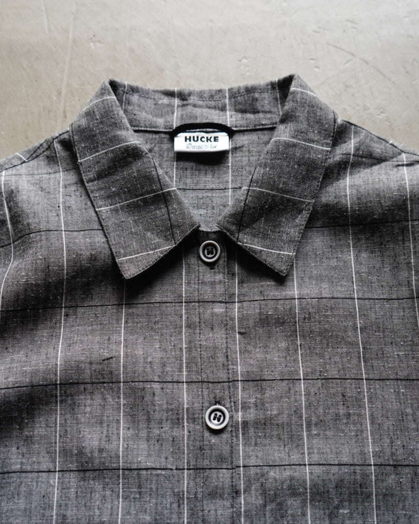 HUCKE plaid pattern  design shirt jacket
