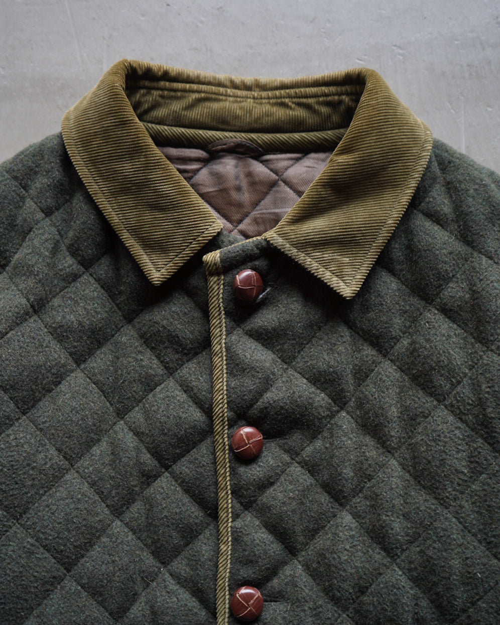 HUSKY wool switching quilting jacket