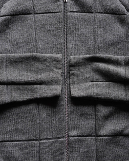 ARMANI EXCHANGE zip-up knit blouson jacket