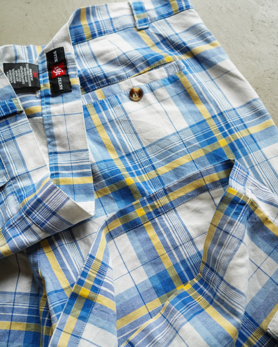 DTEK JEANS Cotton Check Shorts