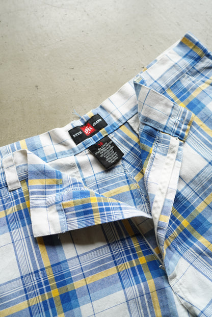 DTEK JEANS Cotton Check Shorts
