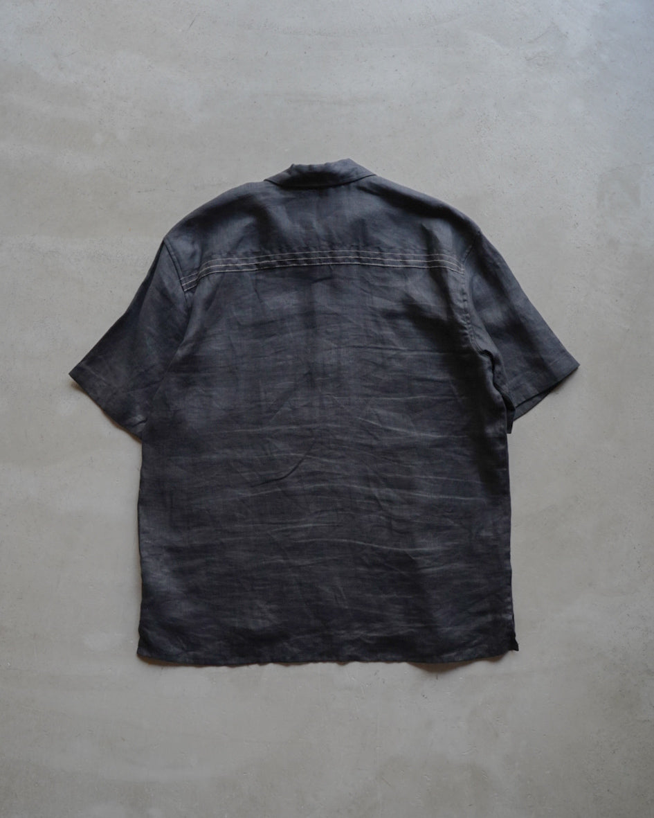BRUNO NEW YORK Black Linen Shirt