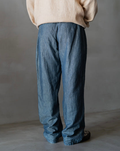 CIMARRON Indigo dyed linen easy pants