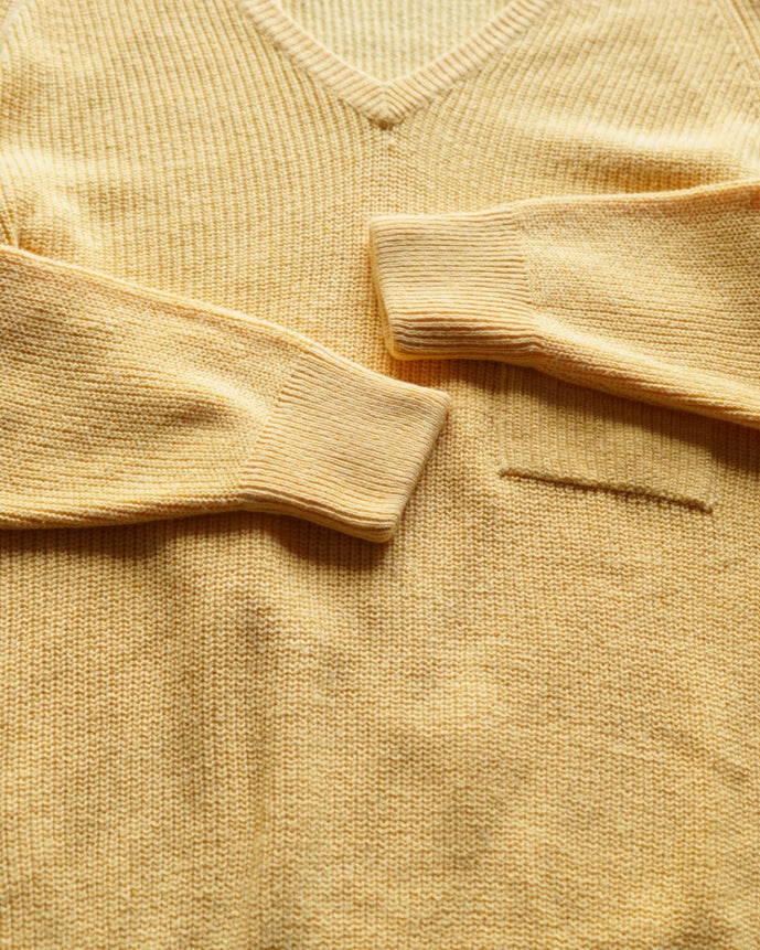 v neck design cotton acryl knit sweater