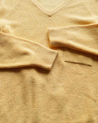 v neck design cotton acryl knit sweater