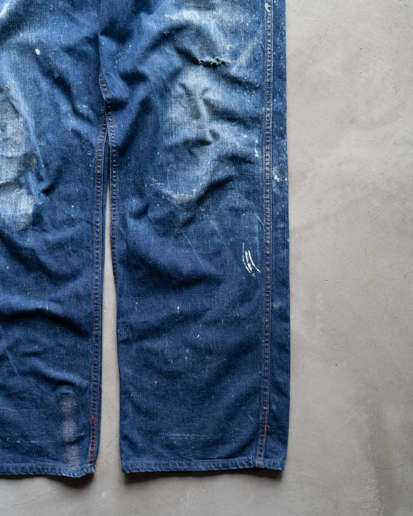 50s vintege pionneer painted work denim pants