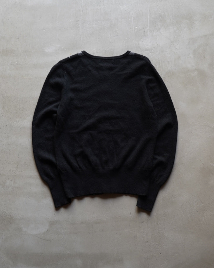 "ladies" Argyle pattern cashmere cardigan