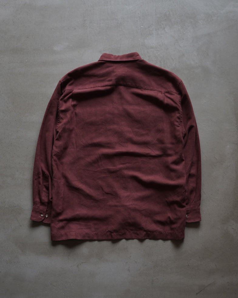 VANHEUSEN fake suede 2 pockets design shirt