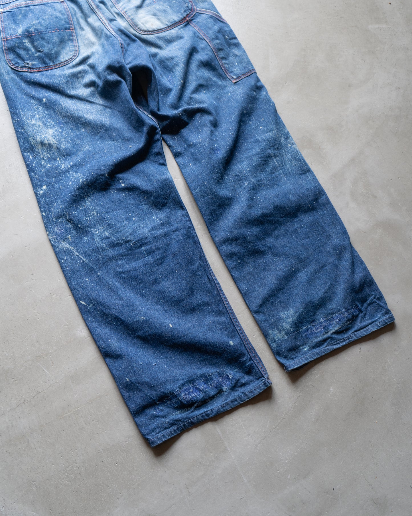 50s vintege pionneer painted work denim pants