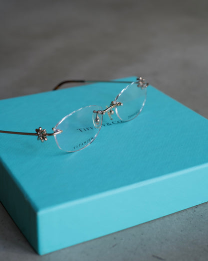 90's Tiffany & Co. rimless eyewear "tortoiseshell