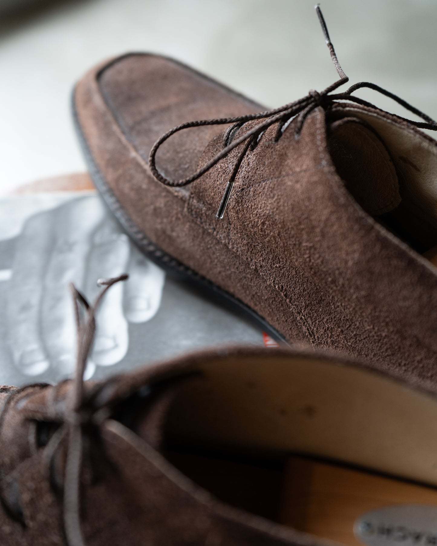 BACHRACH Suede leather u-tip Chukka  Shoes