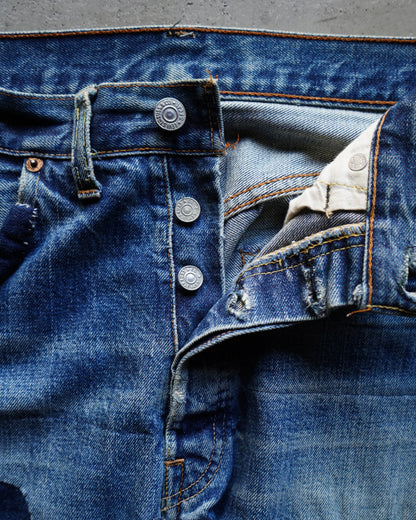 60's Levi's 501 "Big E" good repaired denim pants