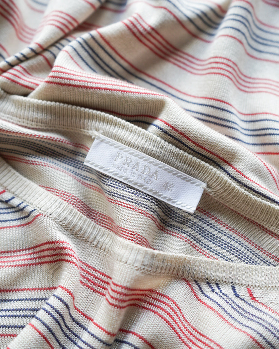 PRADA silk border knit